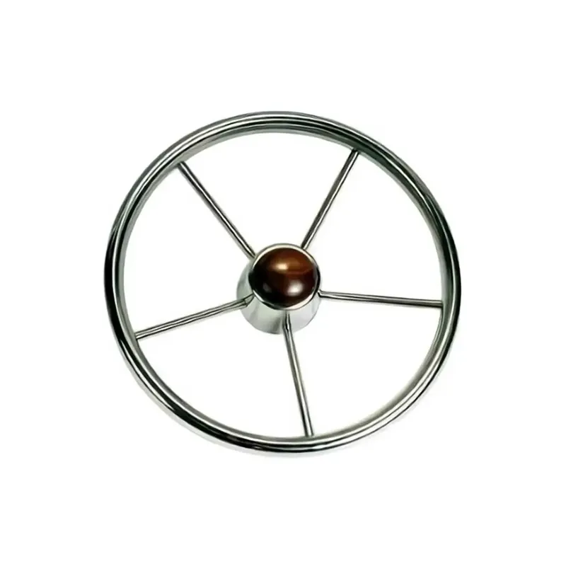 Bon Marché Stainless steel boat steering wheel, Ø 350 mm, 5 spokes