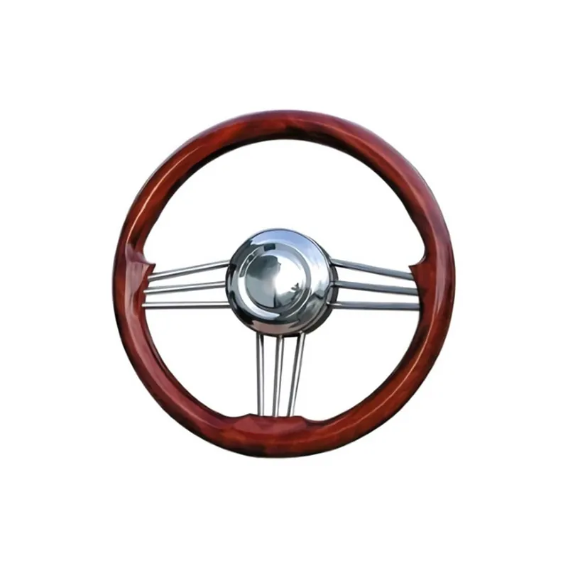 Volant bateau acajou Ø 350 mm 3 branches Meilleure Vente