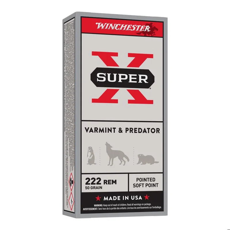 Certifié BALLES 222REM SUPER X POWER POINT 50GR
