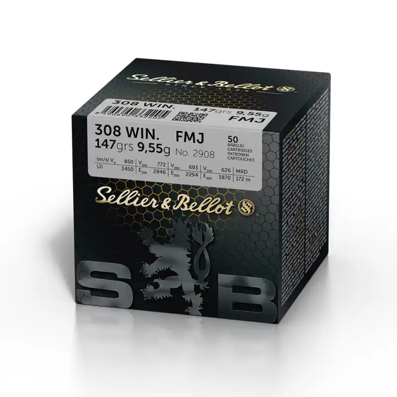 Satisfait Ou Remboursé MUNITIONS SELLIER & BELLOT 308W FMJ 147 GRAINS