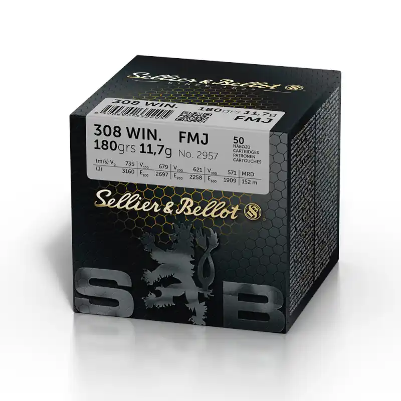MUNITIONS SELLIER & BELLOT 308W FMJ 180 GRAINS Pas Cher