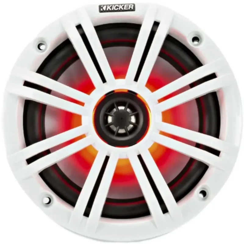 2 altavoces de 6,5 » con rejillas blancas y negras – LED Vente Flash